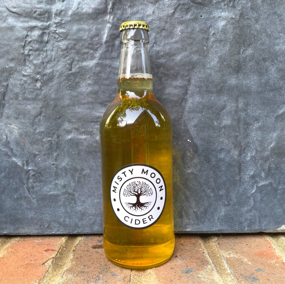 Bottle of Misty Moon cider